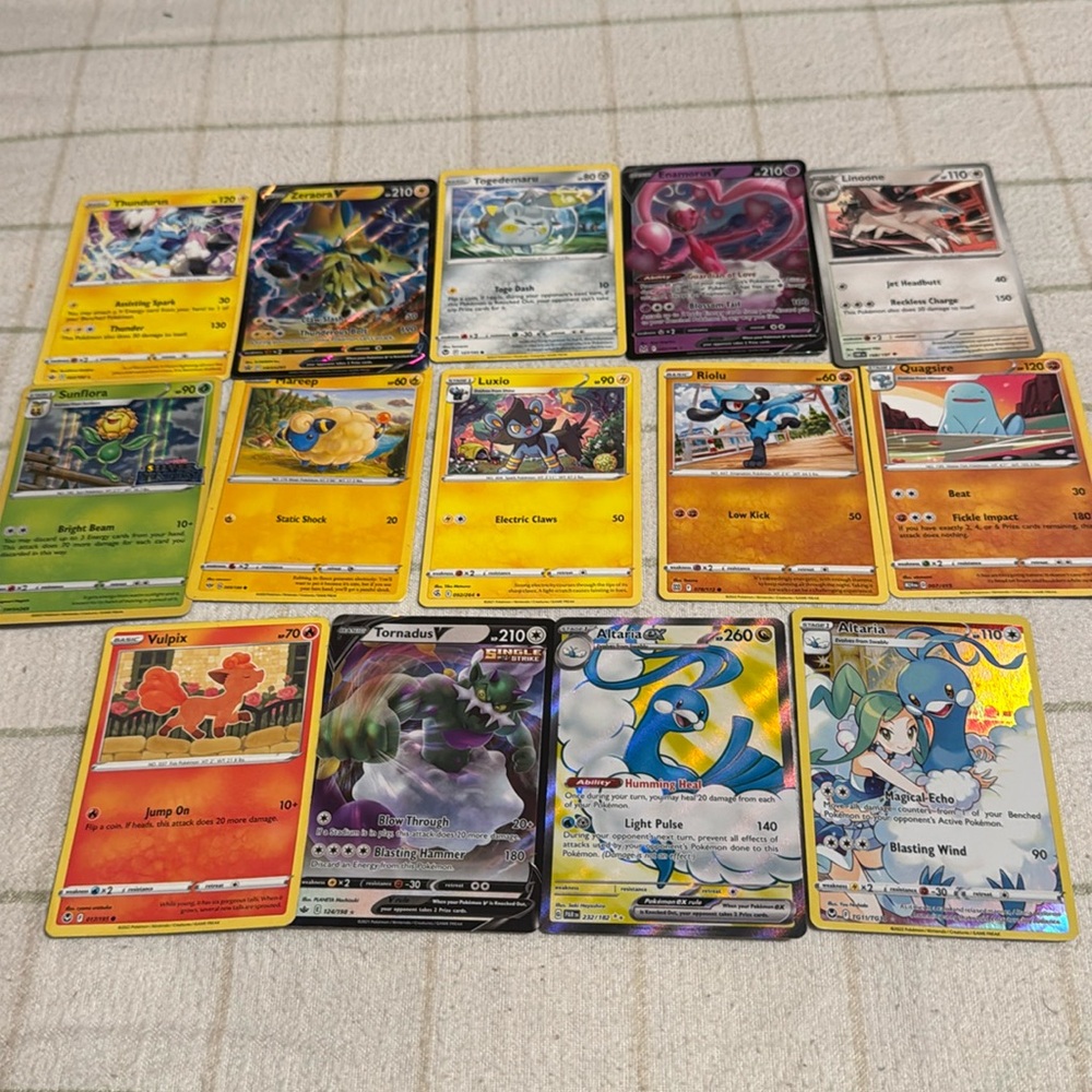 Pokemon Card Collection - Yellow, Blue, Black, Purple